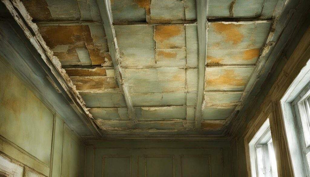 bathroom ceiling paint peeling